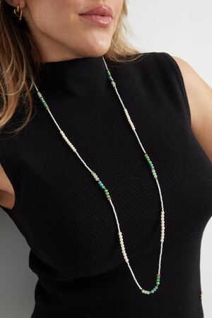 Halskette mit Perlen - grün  h5 Bild3